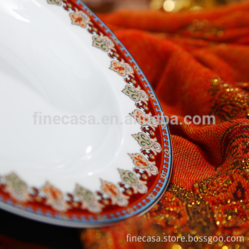 8.5 Inches Luxury Fine White Porcelain Custom Plate
